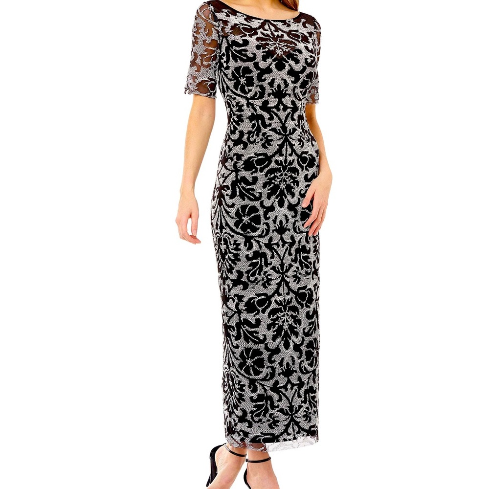 JS group midi embroider dress, size 2